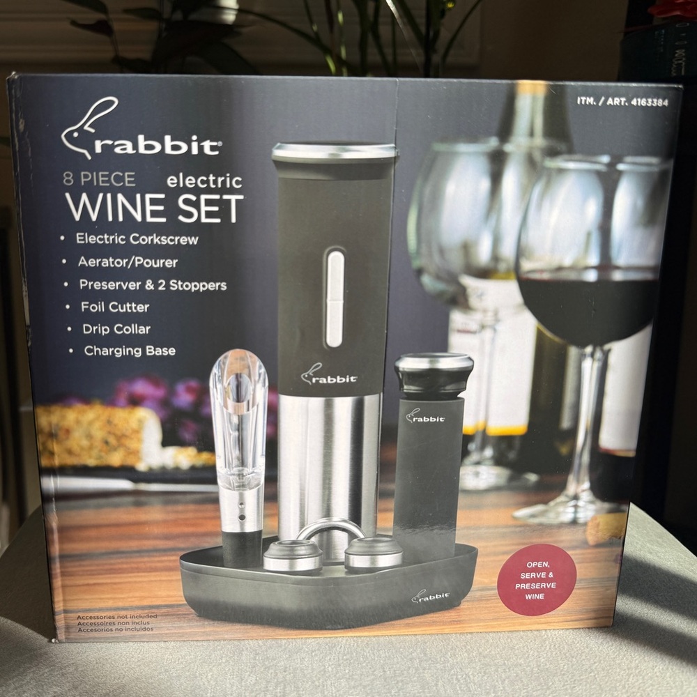Electric Wine Set - Rabbit - Black (8 Pieces) - Picture 12 of 13